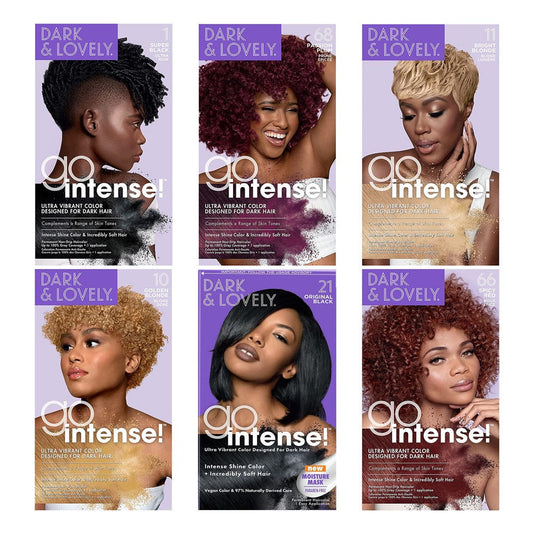 Dark and Lovely Go Intense Permanent Hair Color Super Black 1