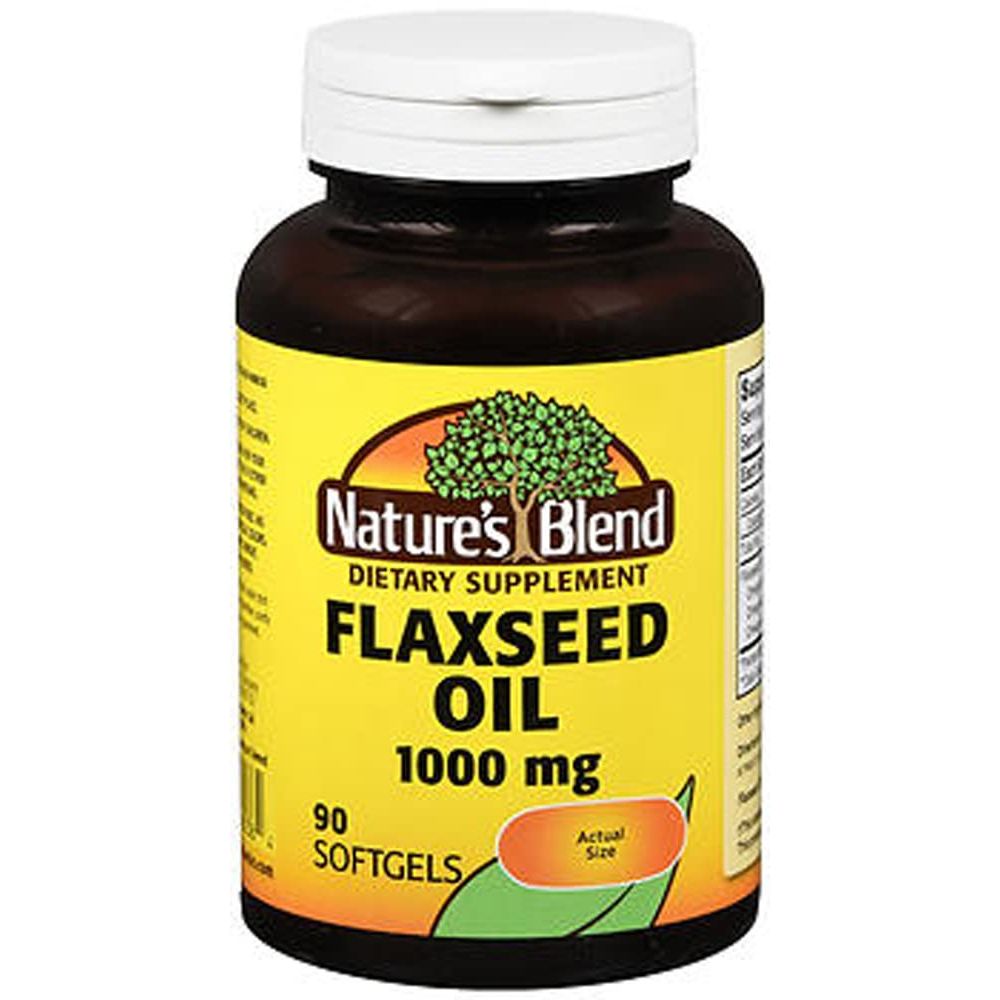 Nature's Blend Flaxseed Oil, 1000 Mg, 90 Softgels