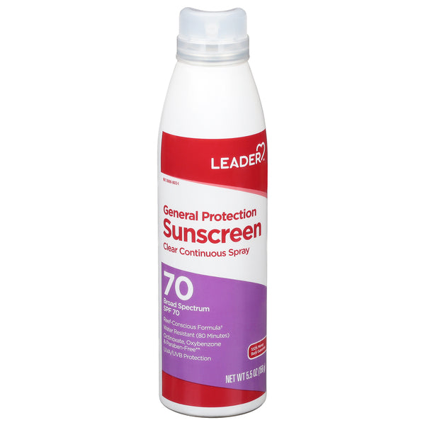Leader General Protection SPF 70 Clear Sunscreen Spray - 5.5 Oz