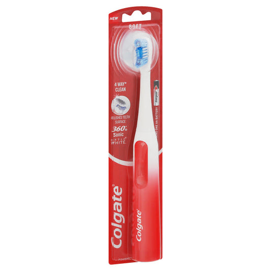 Colgate 360 Optic White Soft Sonic Powered Battery Toothbrush