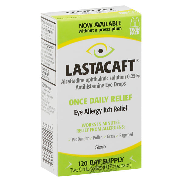 Lastacaft Once Daily Eye Allergy Itch Relief Drops, 120 Day Supply