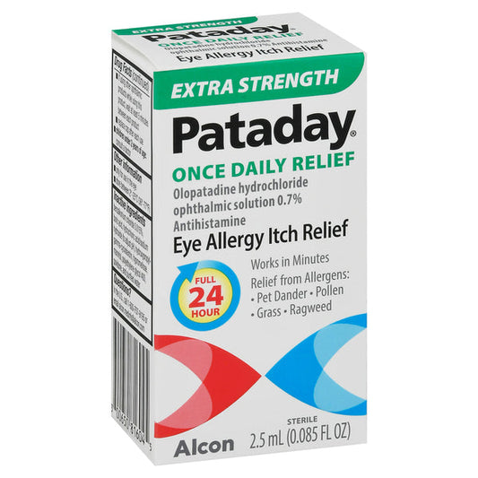 Pataday Alcon Once Daily Eye Allergy Itch Relief, Extra Strength - 2.5 Ml