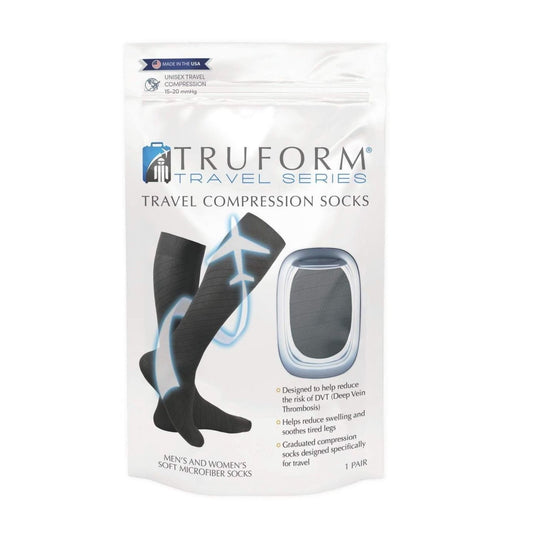 Truform Travel Socks For Men And Women- Medium Charcoal