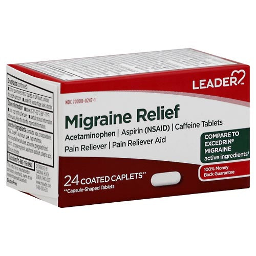 Leader Migraine Relief, Coated Caplets
