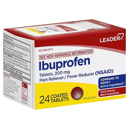 Leader Ibuprofen, 200 Mg, Coated Tablets