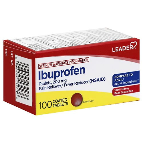 Rx 3 Leader, Ibuprofen, 200 Mg, Coated Tablets