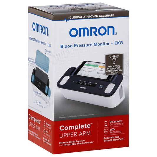 Omron Blood Pressure Monitor + EKG, Complete Wireless Upper Arm
