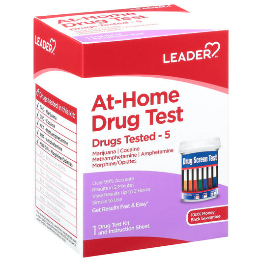 Leader Health Care Drug Test Kit, At-Home,1ea