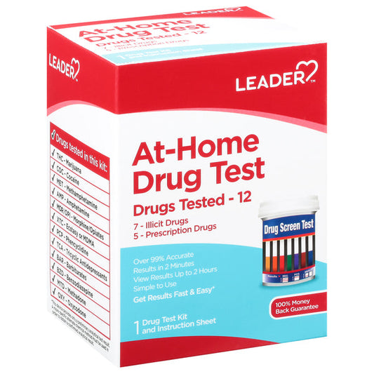 Leader Health Care Drug Test Kit, At-Home,1ea