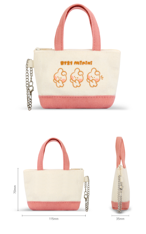 BTS  x BT21 Minini Canvas Bag And Pouch
