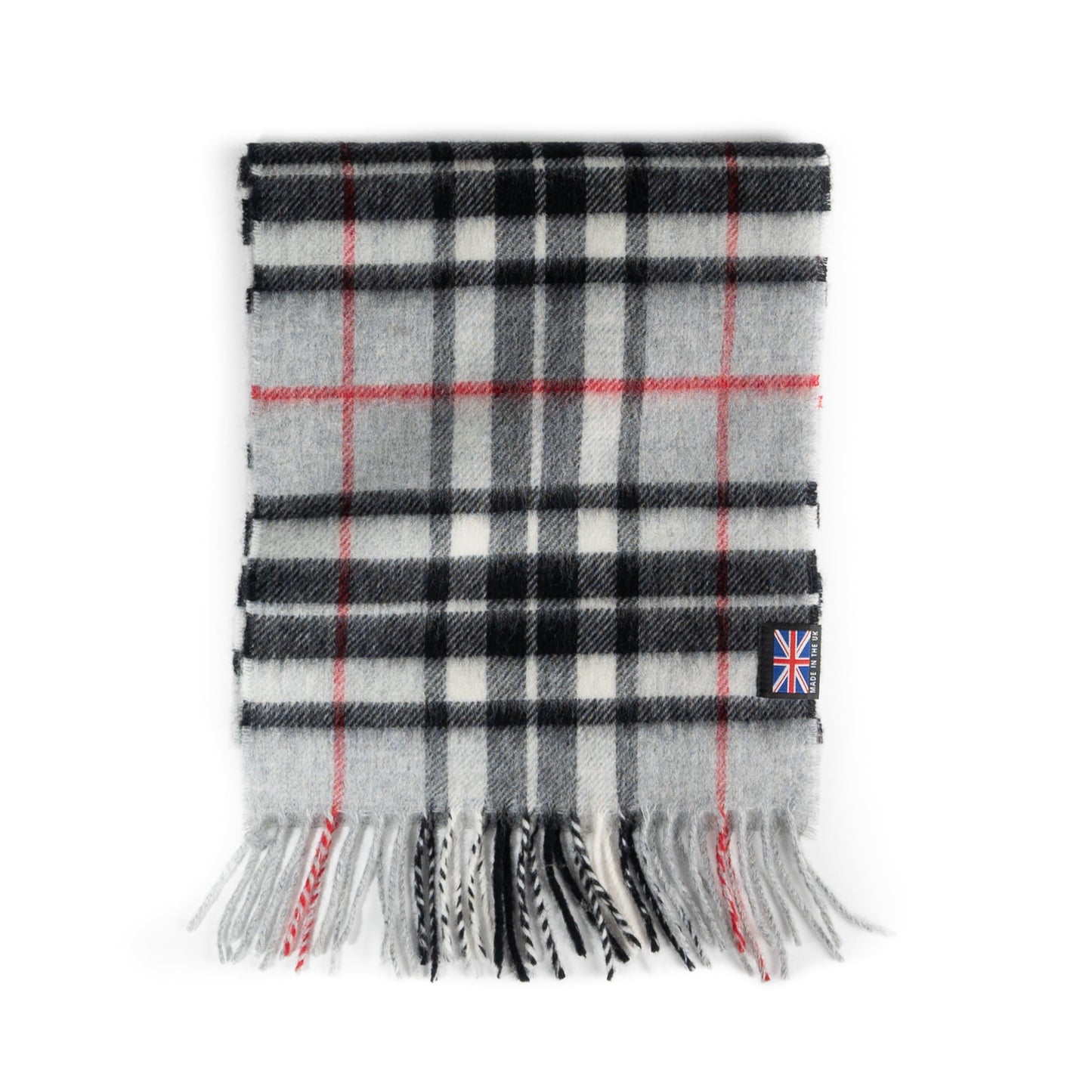 Prince of Scots Merino Lambswool Tartan Scarf (Grey Thompson) - Osadia Concept Store