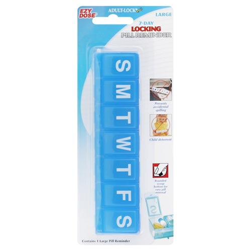 Ezy Dose Pill Reminder, 7 Day, Locking, Large