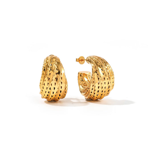 Flow Edgy Hoop Earrings