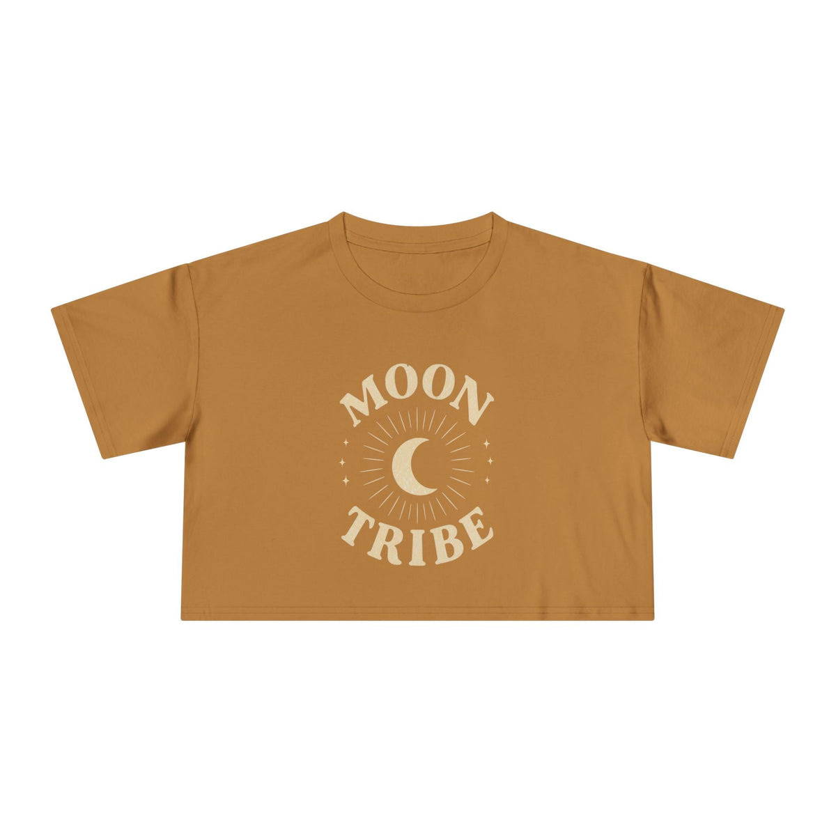 Moon Tribe Crop Tee — Celestial Women's Graphic Shirt