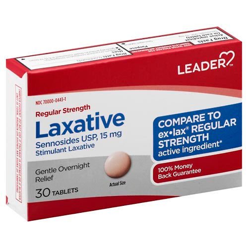 Leader, Laxative, Regular Strength, Tablets