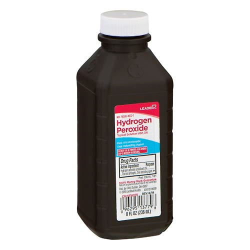 Leader Hydrogen Peroxide 3% Solution, 8 Oz