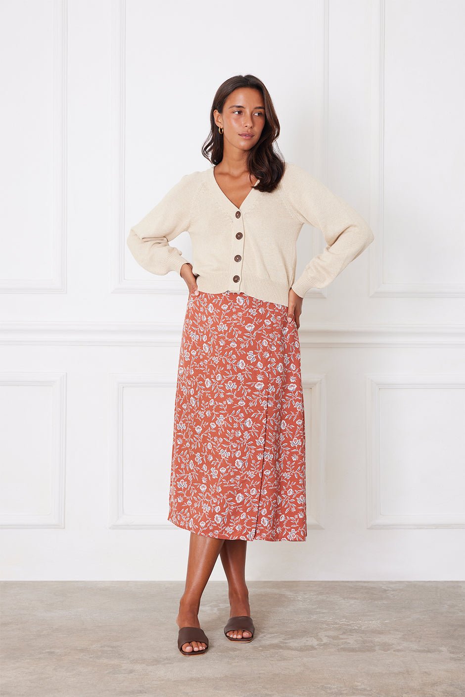 Avery Skirt in Adobe Floral - Osadia Concept Store