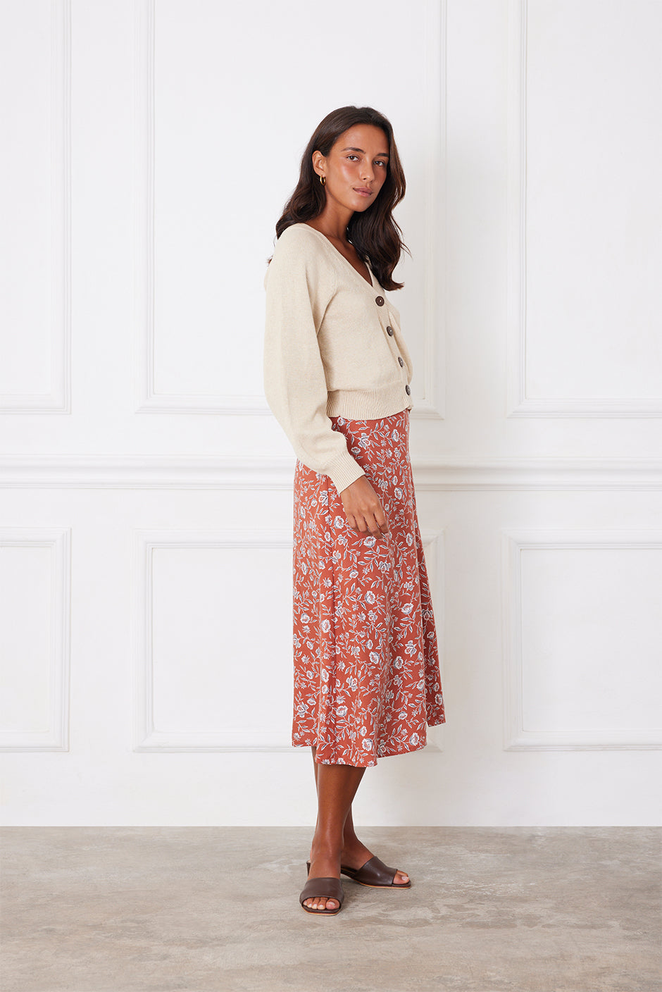 Avery Skirt in Adobe Floral - Osadia Concept Store