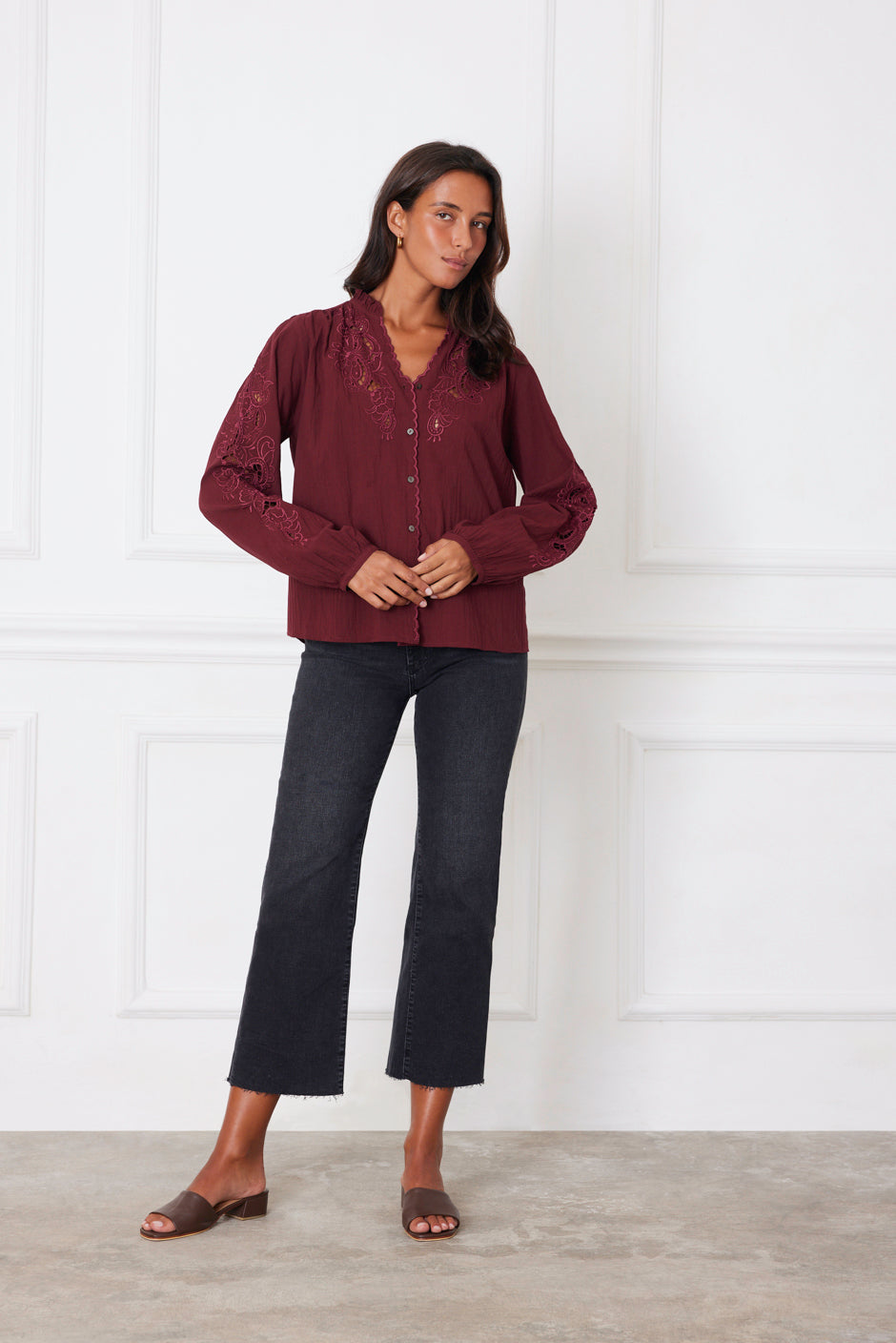 Camilla Blouse in Cranberry - Osadia Concept Store