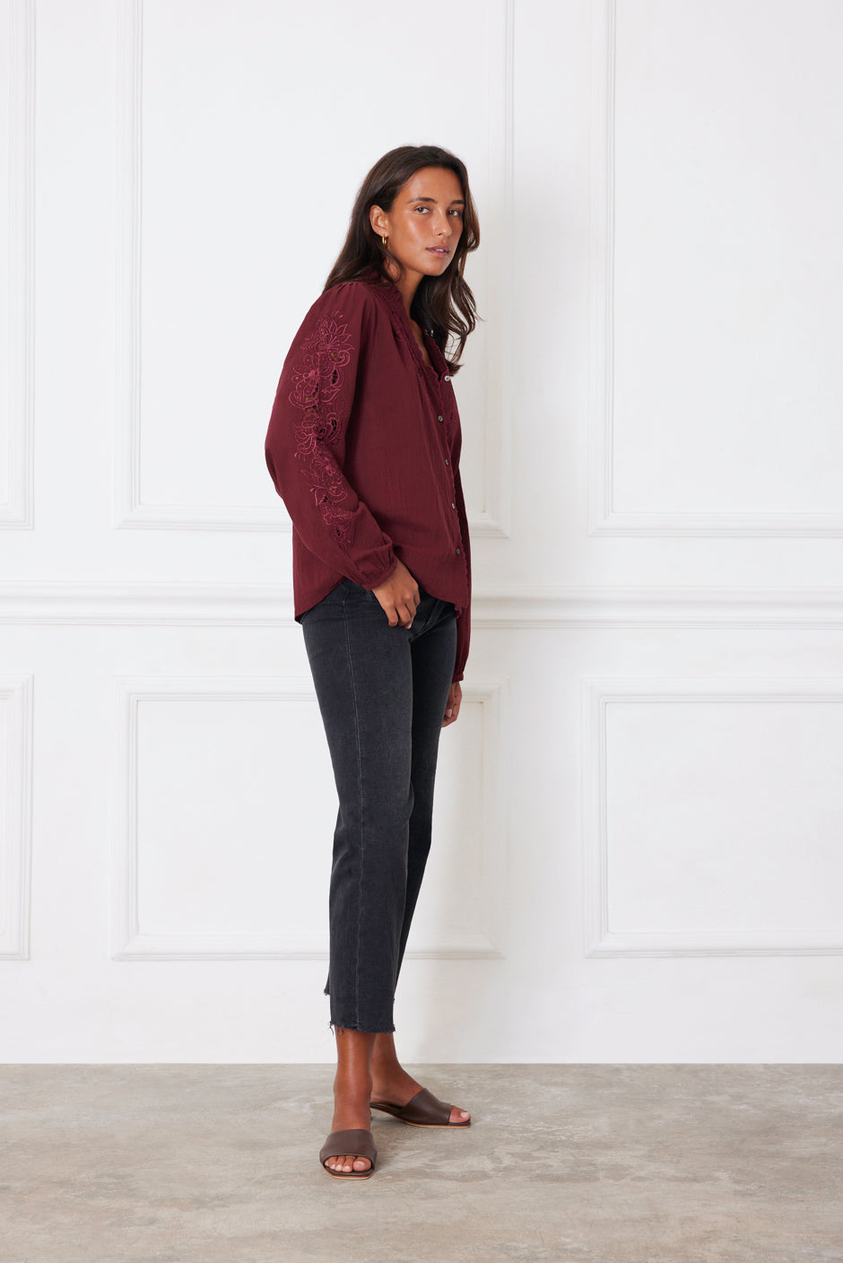 Camilla Blouse in Cranberry - Osadia Concept Store