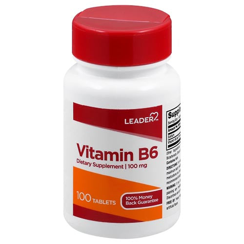 Leader Vitamin B6 100 Mg Dietary Supplement Tablets