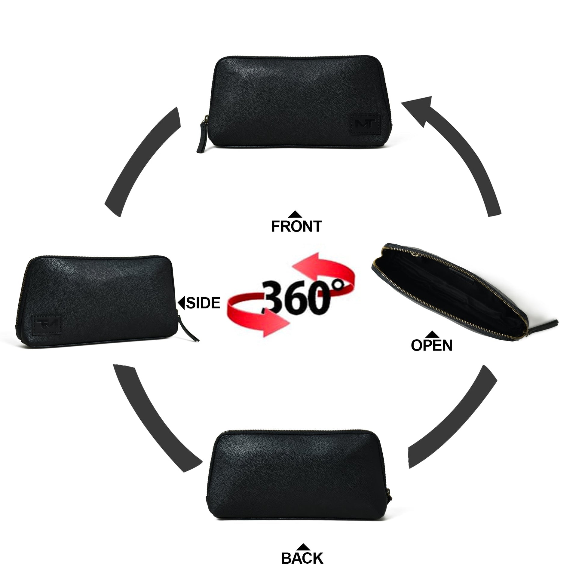 Classic Black Leather Clutch - Osadia Concept Store