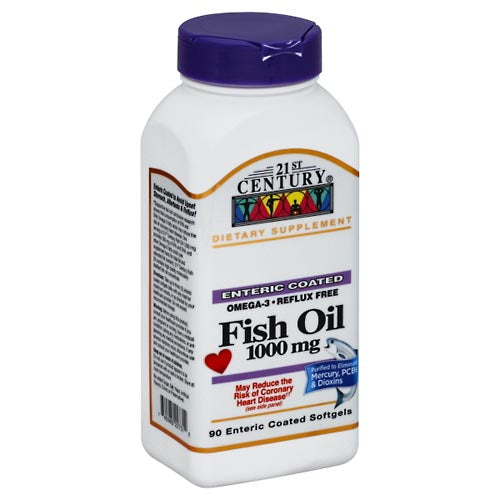 21st Century Fish Oil 1000 Mg Enteric Coated Softgels