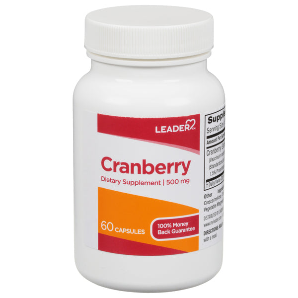 Leader, Cranberry, 500 Mg, Capsules