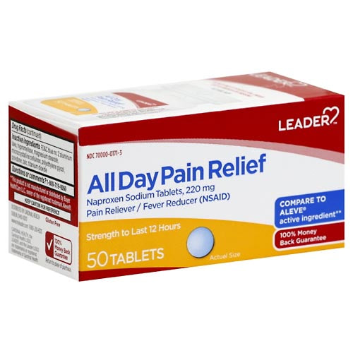 Leader, All Day Pain Relief, 220 Mg, Tablets