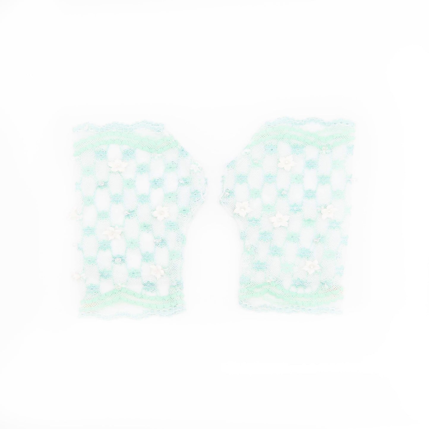Pastel Floral lace gloves