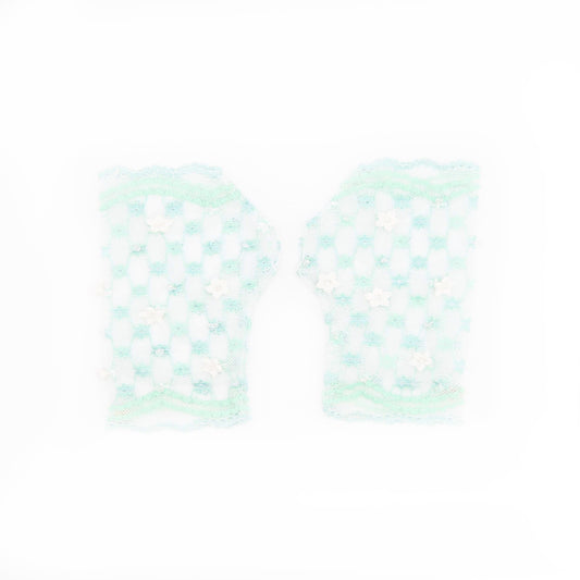 Pastel Floral lace gloves