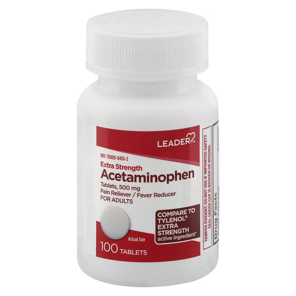 Leader Health Care Acetaminophen 500 Mg Extra Strength Tablets