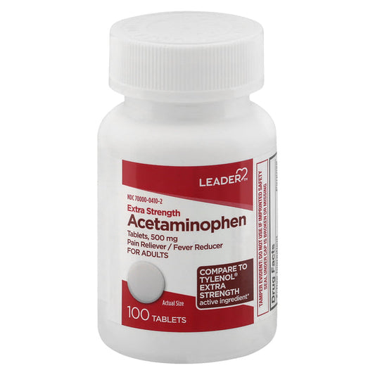 Leader Health Care Acetaminophen 500 Mg Extra Strength Tablets