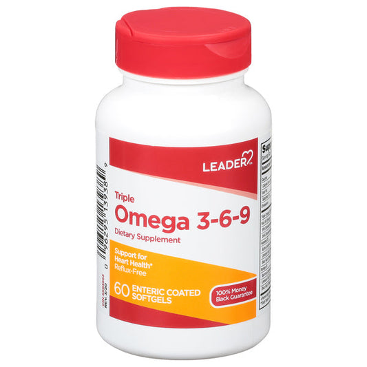 Leader Triple Omega 3-6-9 Supplement - 60 Enteric Coated Softgels