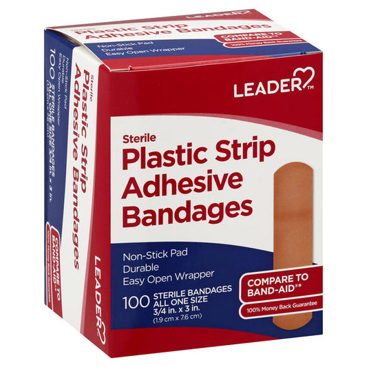 Leader Bandages, Adhesive, Plastic Strip, Sterile