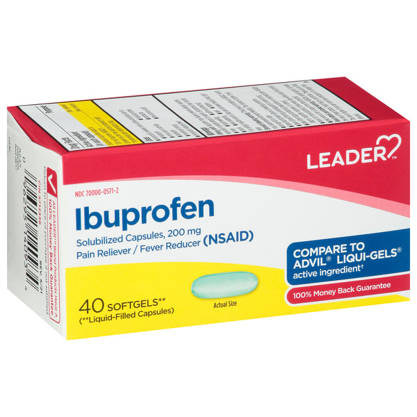 Leader, Ibuprofen, Softgels, 200 Mg