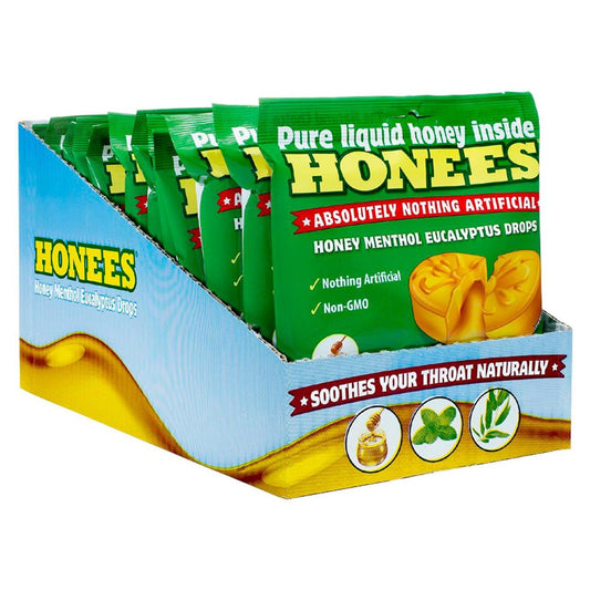 Honees Honey Menthol Eucalyptus Cough Drops 20 Ea Bag
