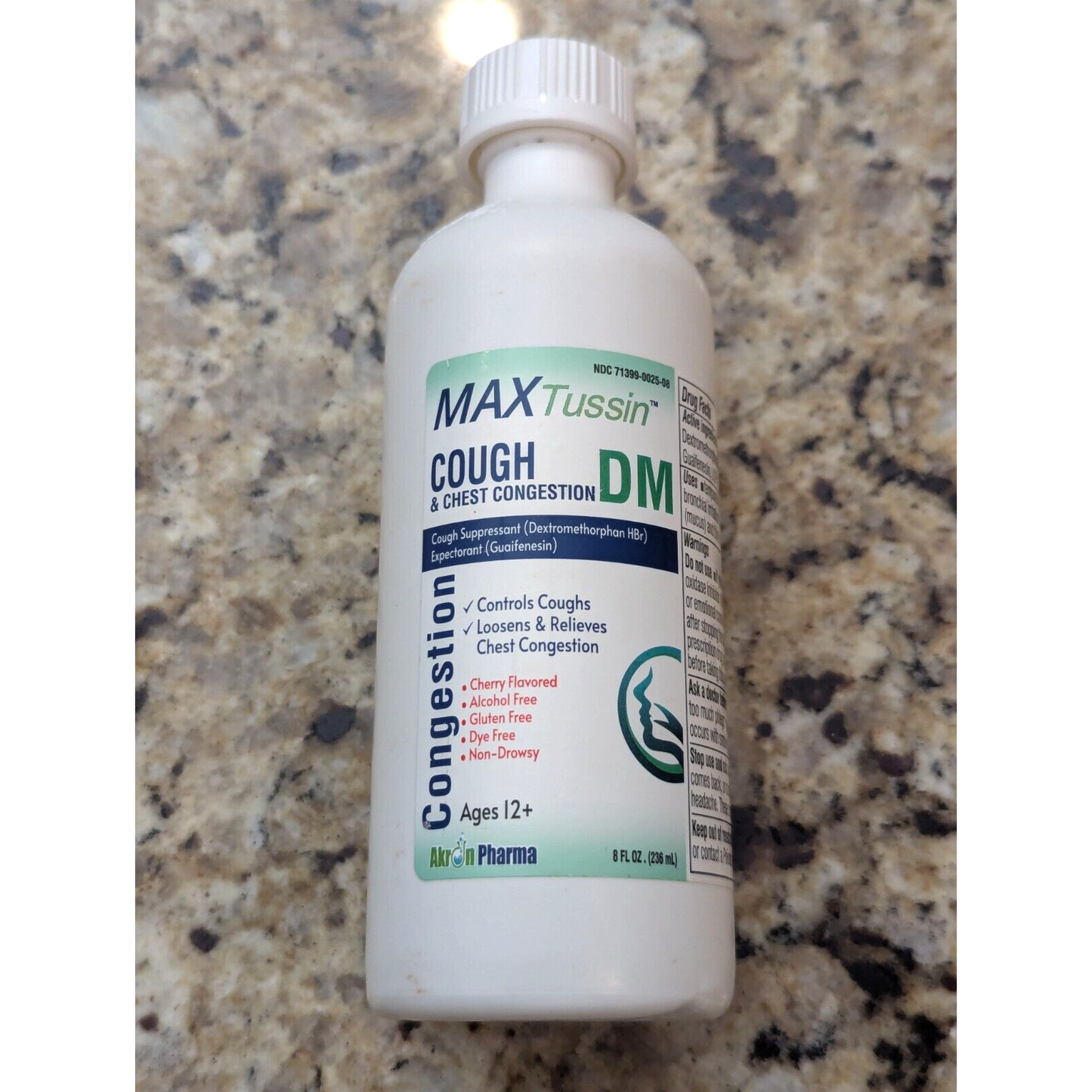 Akron Pharma MaxTussin Cough & Chest Congestion DM Liquid 8 Fl Oz
