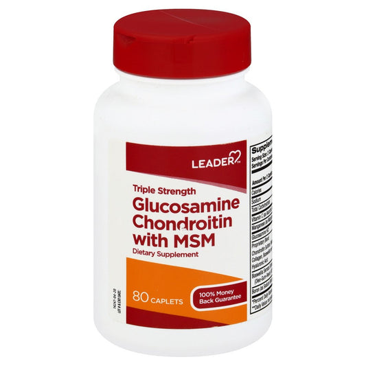 Leader Health Care Caplets Triple Strength Glucosamine Chondroitin With MSM