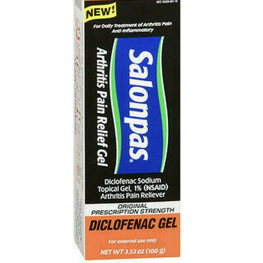 Salonpas Original Prescription Strength Diclofenac Arthritis Pain Relief Gel 3.53 Oz