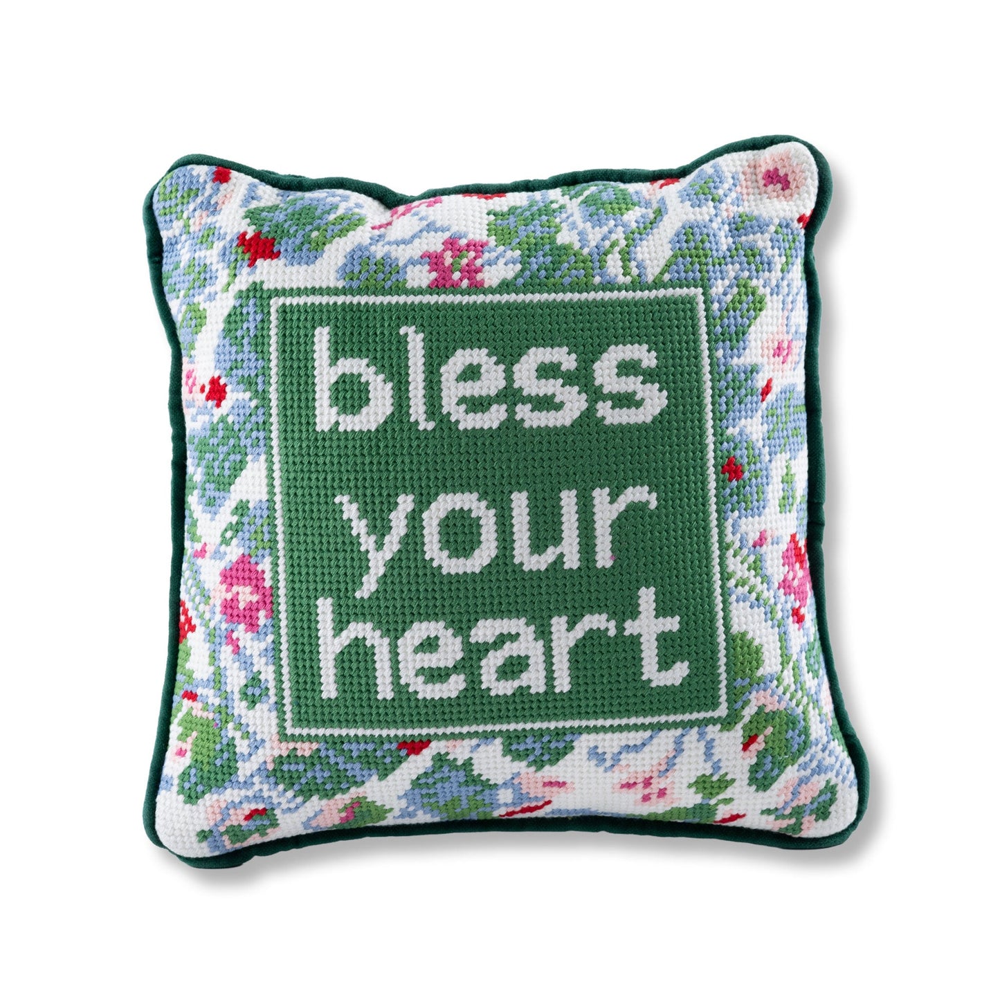 Bless Your Heart Needlepoint Pillow - Osadia Concept Store