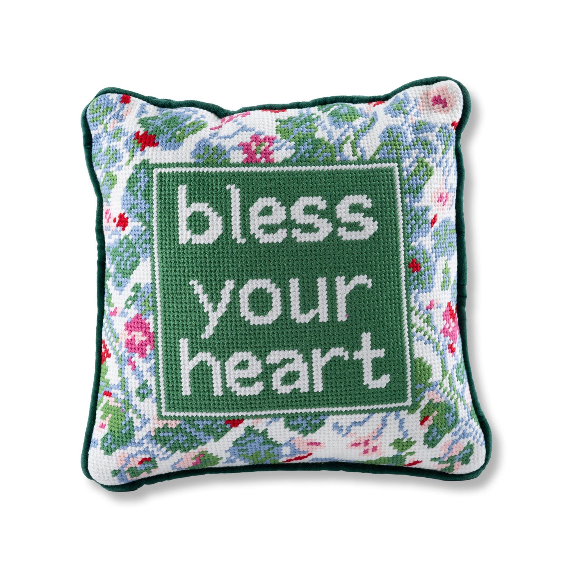Bless Your Heart Needlepoint Pillow - Osadia Concept Store