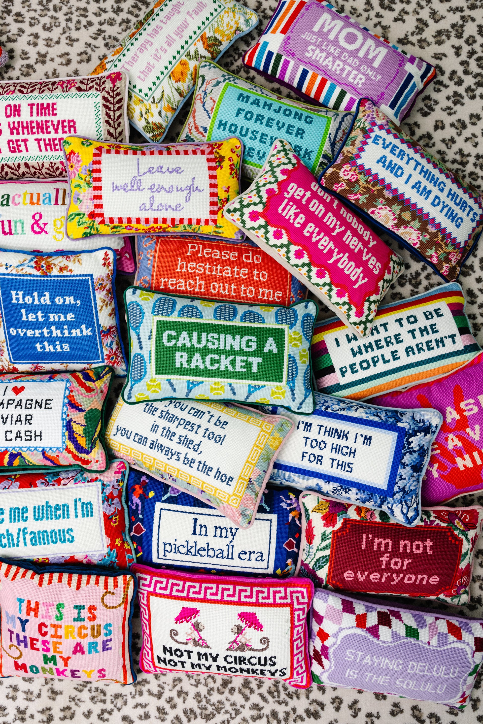 Everything Hurts Needlepoint Pillow - Osadia Concept Store