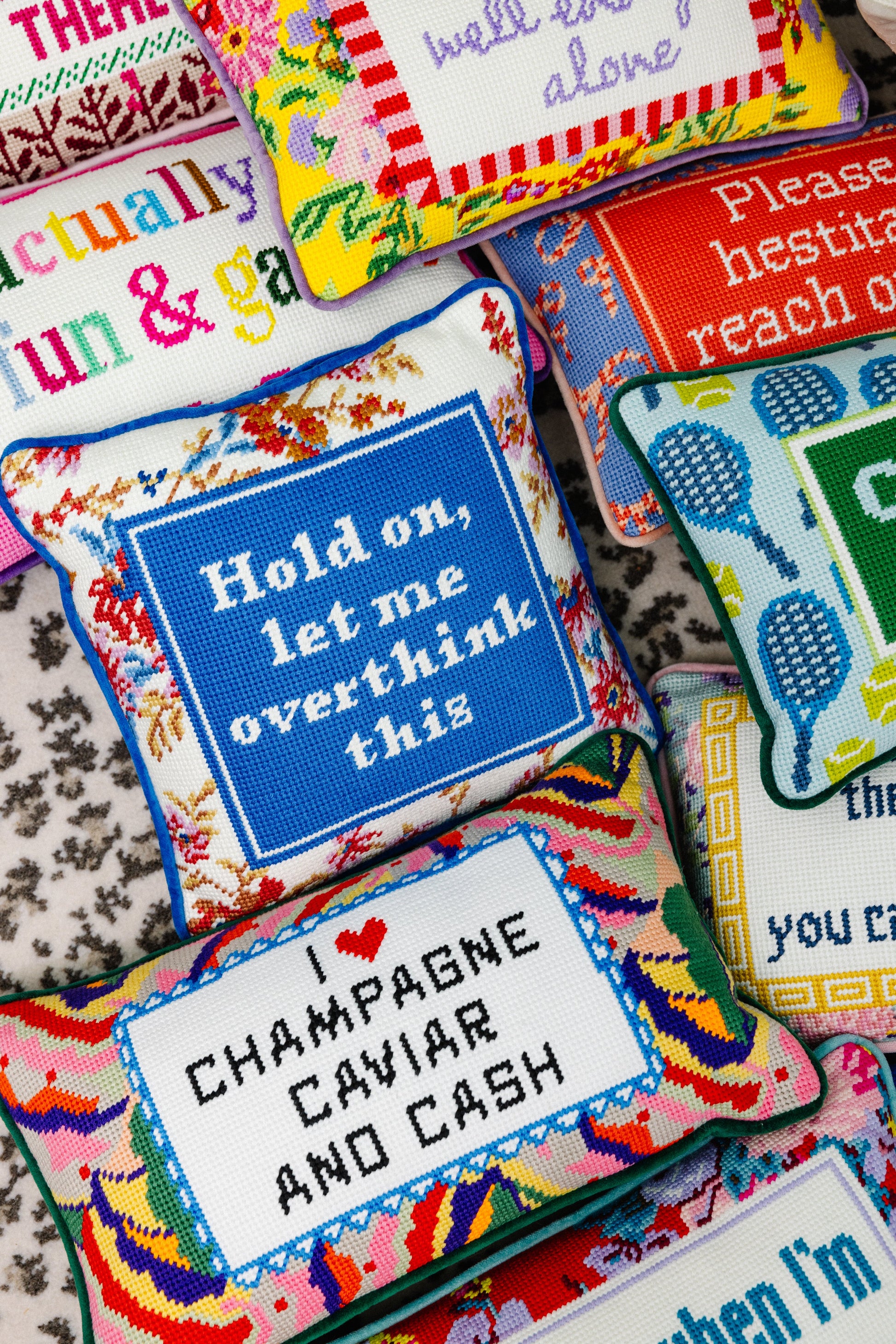 Overthink Needlepoint Pillow - Osadia Concept Store