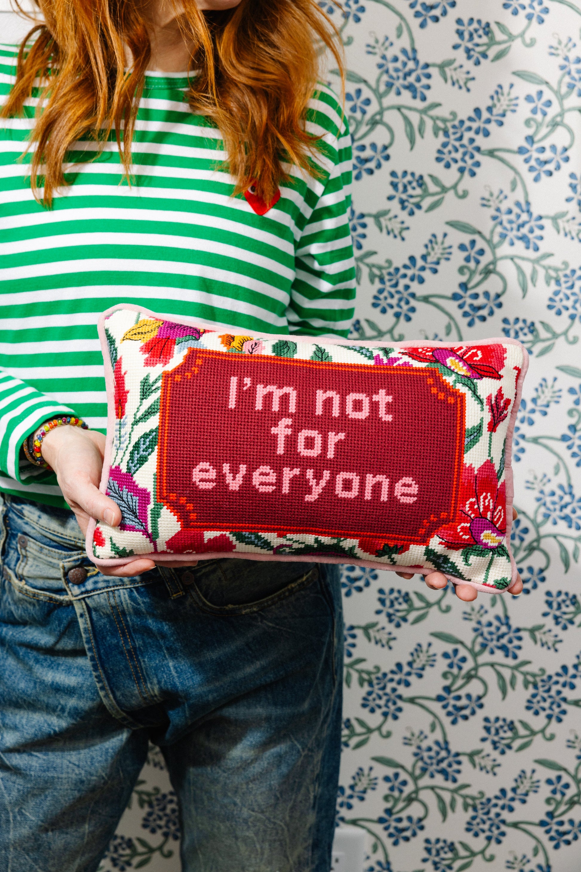 Not For Everyone Needlepoint Pillow - Osadia Concept Store