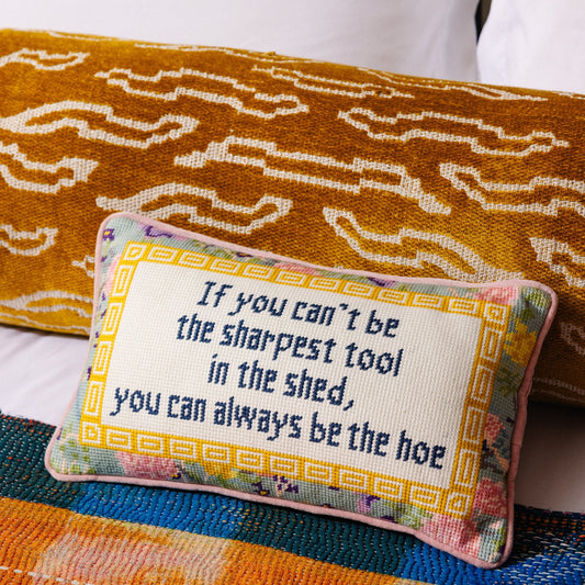 Sharpest Tool Needlepoint Pillow - Osadia Concept Store