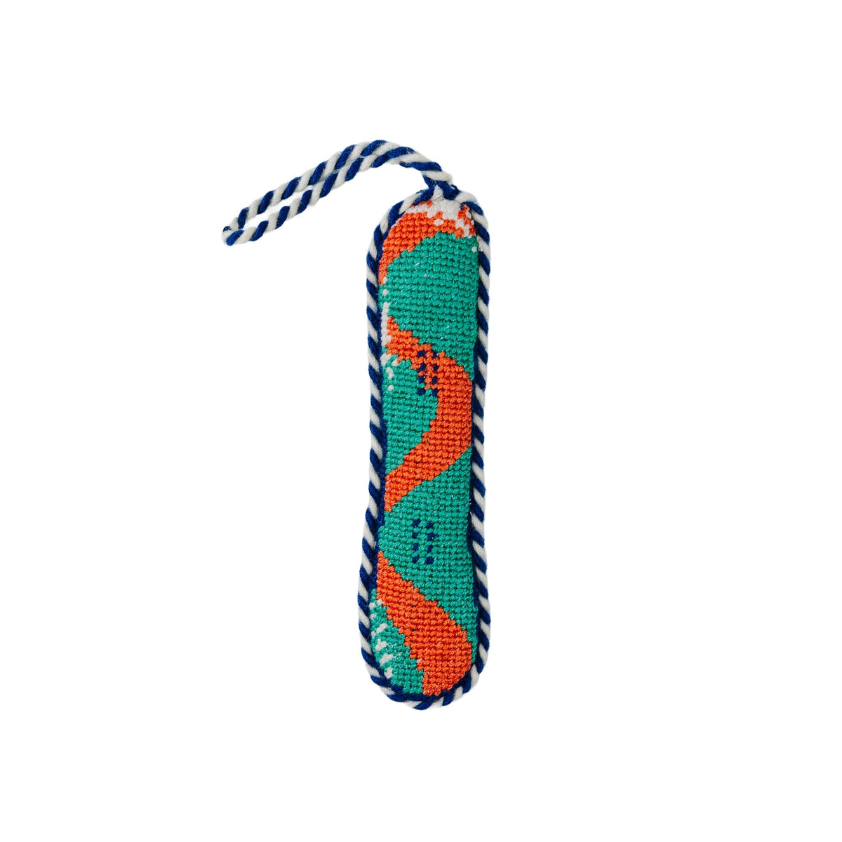 Needlepoint Icon Ornament - Snowboard