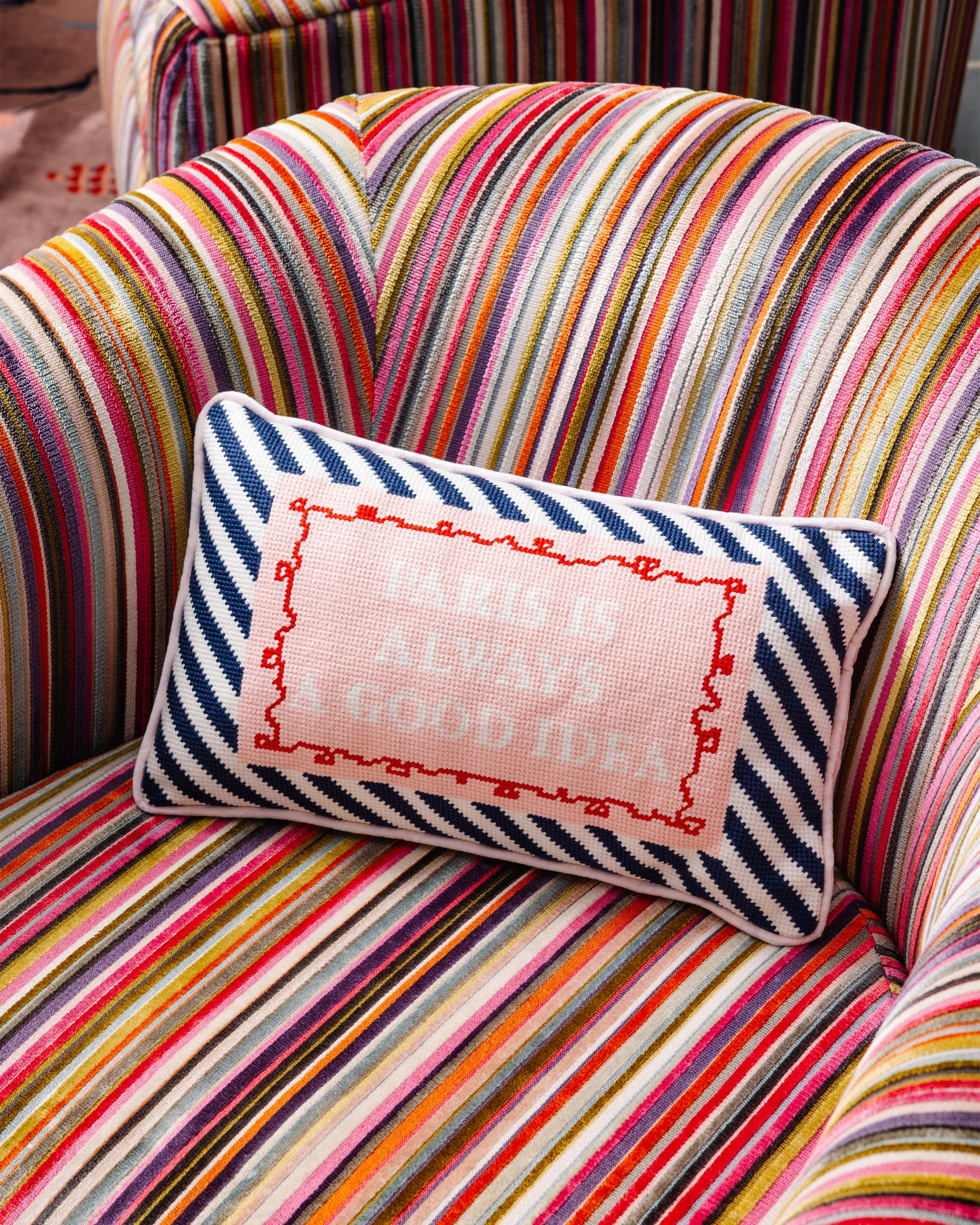Paris Needlepoint Pillow - Osadia Concept Store