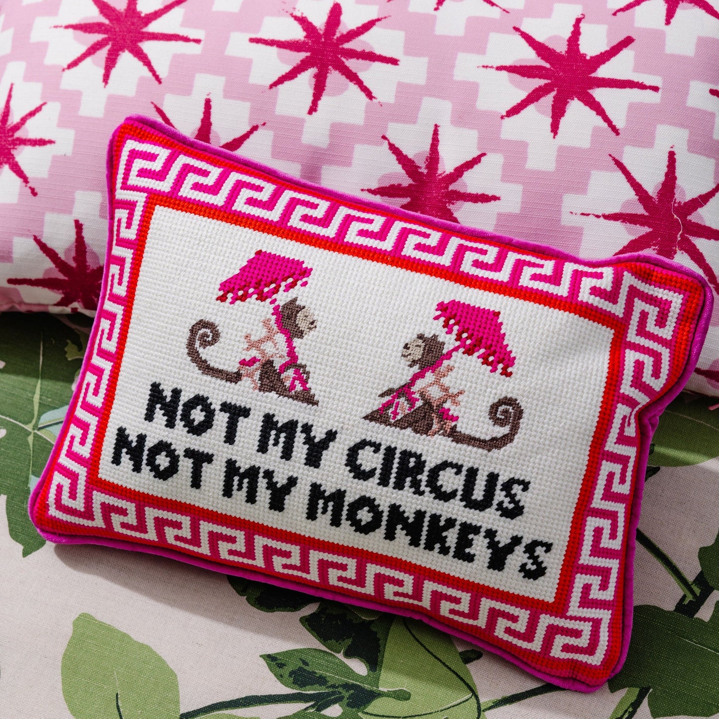 Not My Circus Needlepoint Pillow - Osadia Concept Store