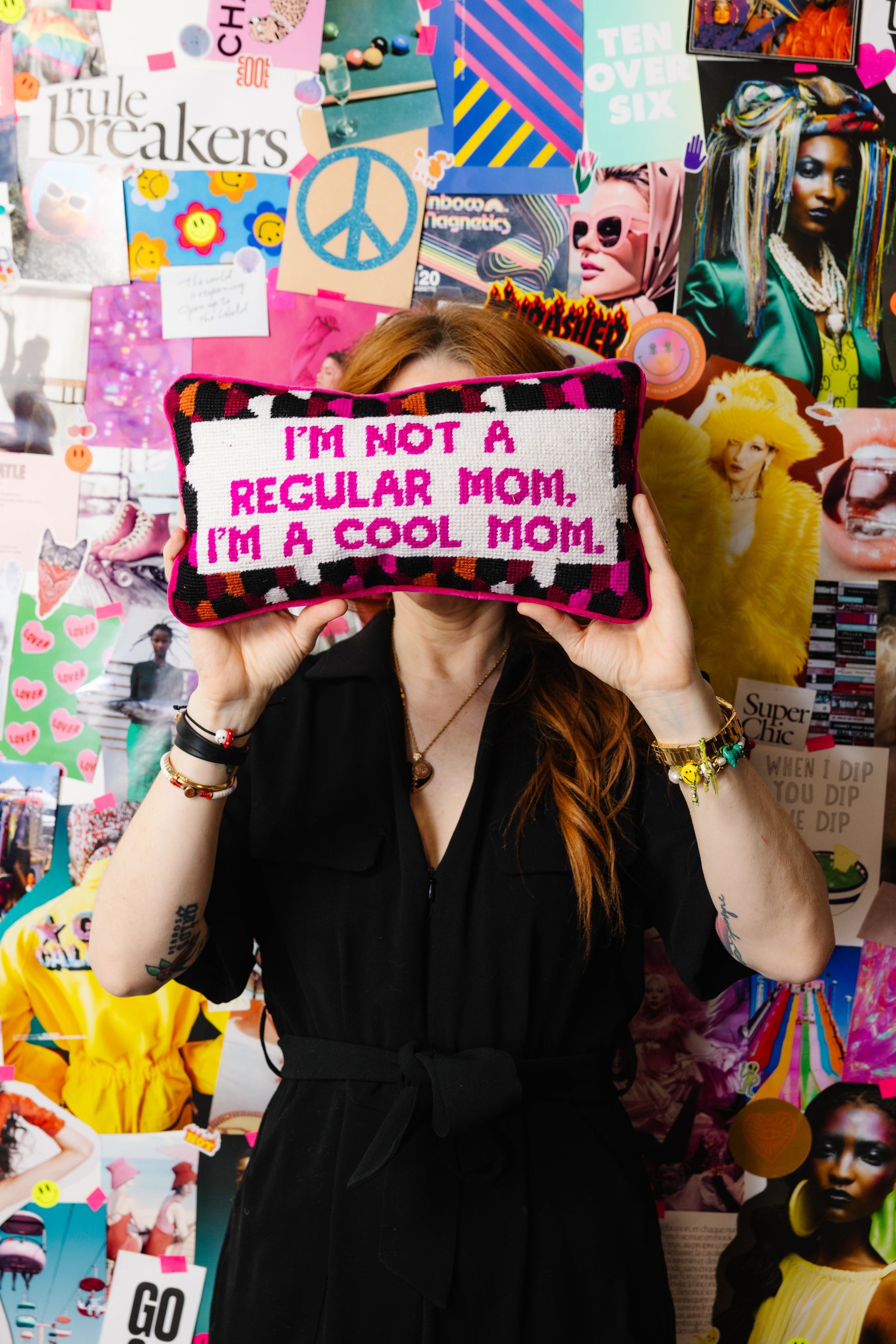 Cool Mom Needlepoint Pillow - Osadia Concept Store